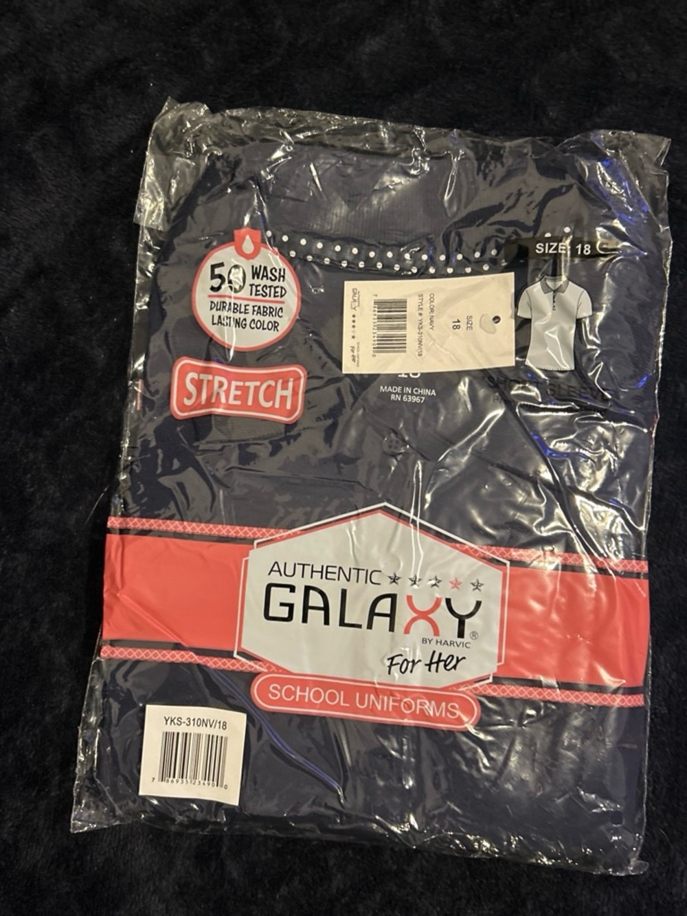 Galaxy By Harvic Navy and Coral School Uniform Top